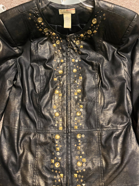 Vintage Choices Womens Faux Leather Jacket