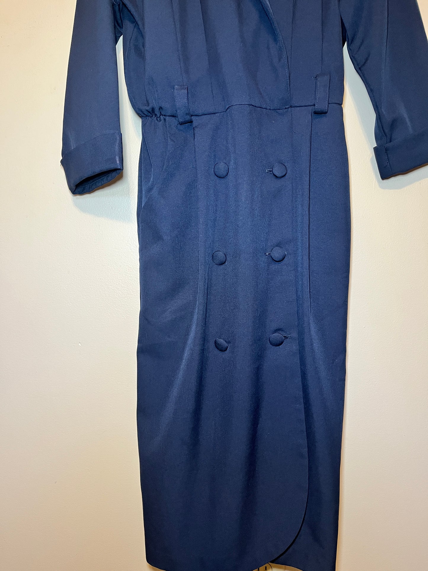 Vintage Studio C Dress Navy Blue Long Dress Size 12