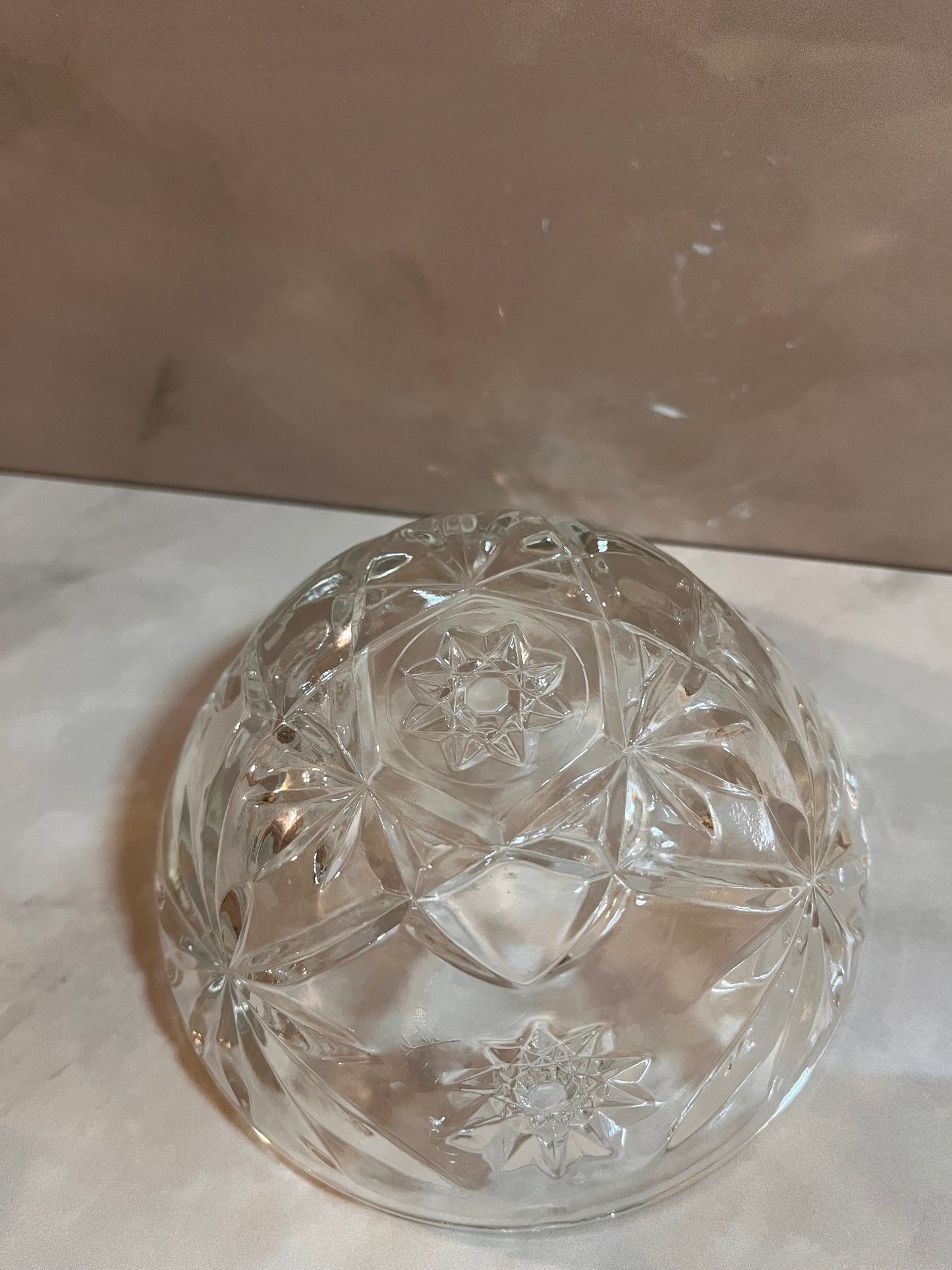 Vintage 1980s Crystal Candy Dish with Lid