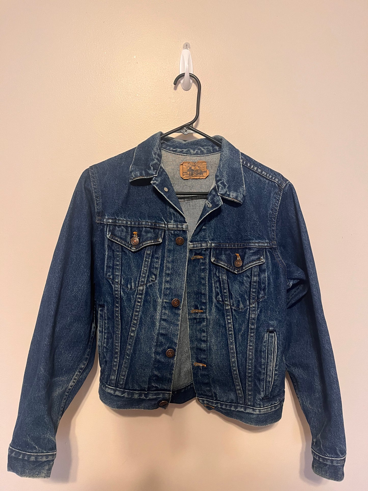 Vintage 80's Plain Pockets Jean Denim Jacket