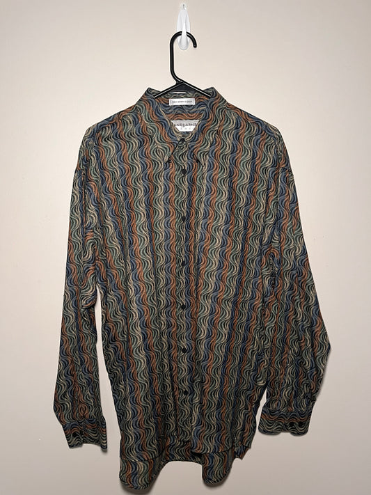 Vintage Jhane Barnes Long Sleeve Button Up Shirt Abstract Colorful Men's Size XL