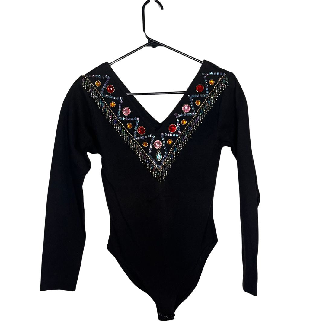 Vintage Instant Action Bedazzled Bodysuit